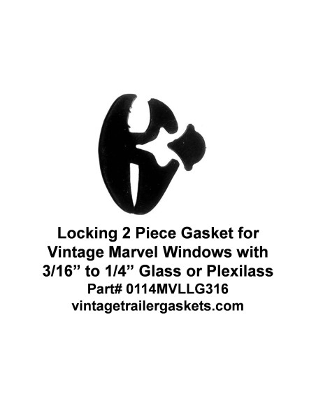 Spartan Locking Gasket for 3/16" to 1/4" Glass Plexiglass