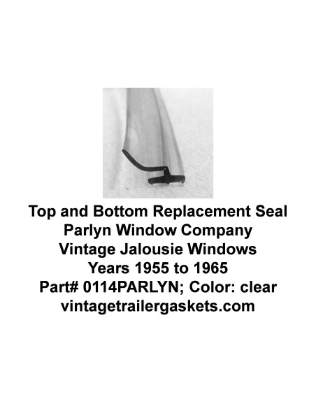 Airstream Parlyn Jalousie Top Bottom Seal