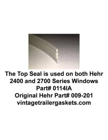 Hehr 2401 and 2701 Top Seal for Vintage Hehr Jalousie Windows